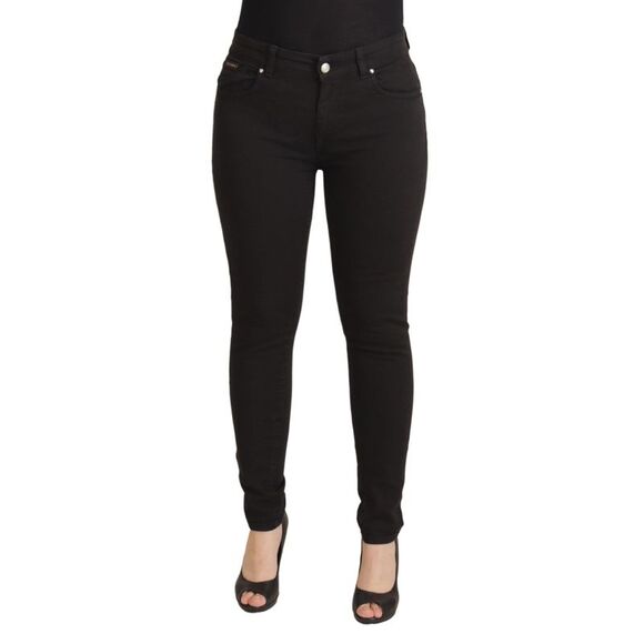 Dolce & Gabbana Black Cashmere Mid Waist Women Boot Cut Pants